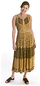 Embroidered Crinkle Dress