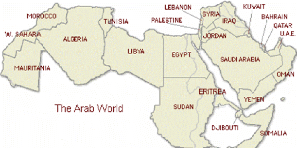 Arab Countries Maps, 1001 Arabian World Links